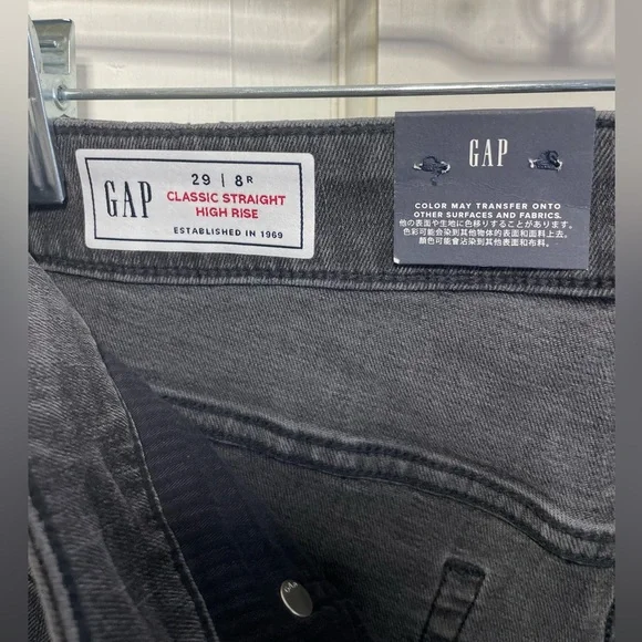 NWT Gap black wash denim jeans size 8 - Picture 3 of 4